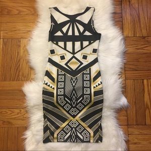 Midi Geometric Print Dress